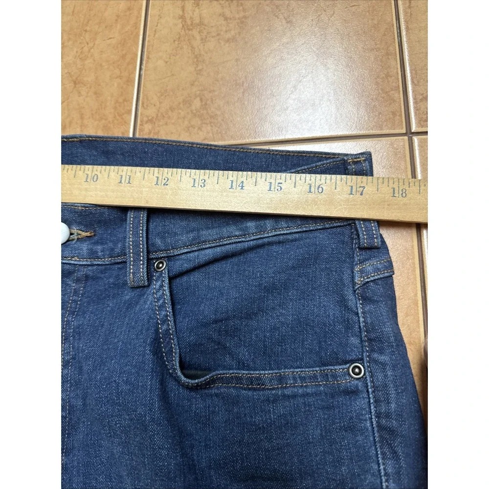 40 Grit Duluth Trading Jeans 34 x 32 Slim Fit Stretch Dark Wash Denim Pants Mens